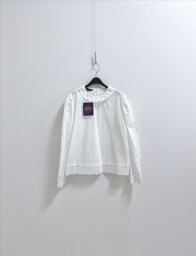 코스모폴리탄줄라이 레이어드와이 블라우스 코튼 자수--2