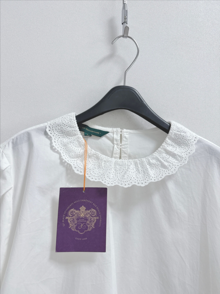 코스모폴리탄줄라이 레이어드와이 블라우스 코튼 자수--3