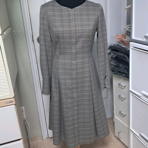 잇미샤 체크 롱 원피스 44~날씬55(상태상급) 이미지