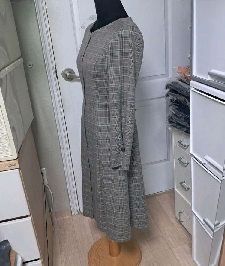 잇미샤 체크 롱 원피스 44~날씬55(상태상급) 이미지