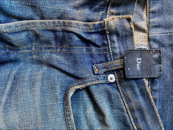 디올(Dior) 빈티지 고급 진 청바지--3