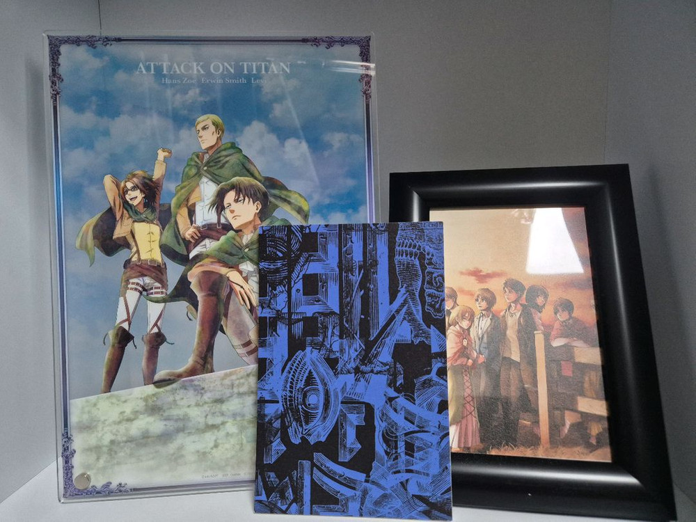 진격의 거인 헬로 굿스마일 피규어 에렌 미카사 + 아크릴 굿즈 이미지