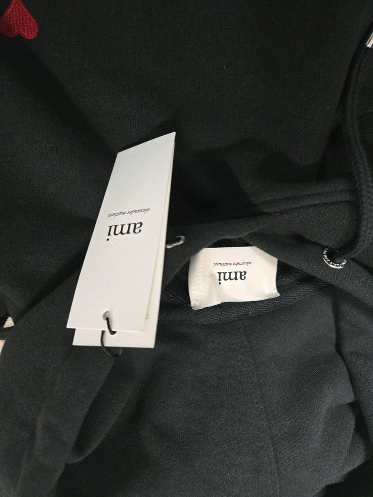 아미 스몰 하트 로고 블랙 후드티 XL 이미지