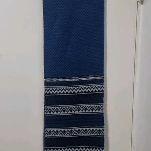 바나나리퍼블릭 블루 패턴 울 목도리