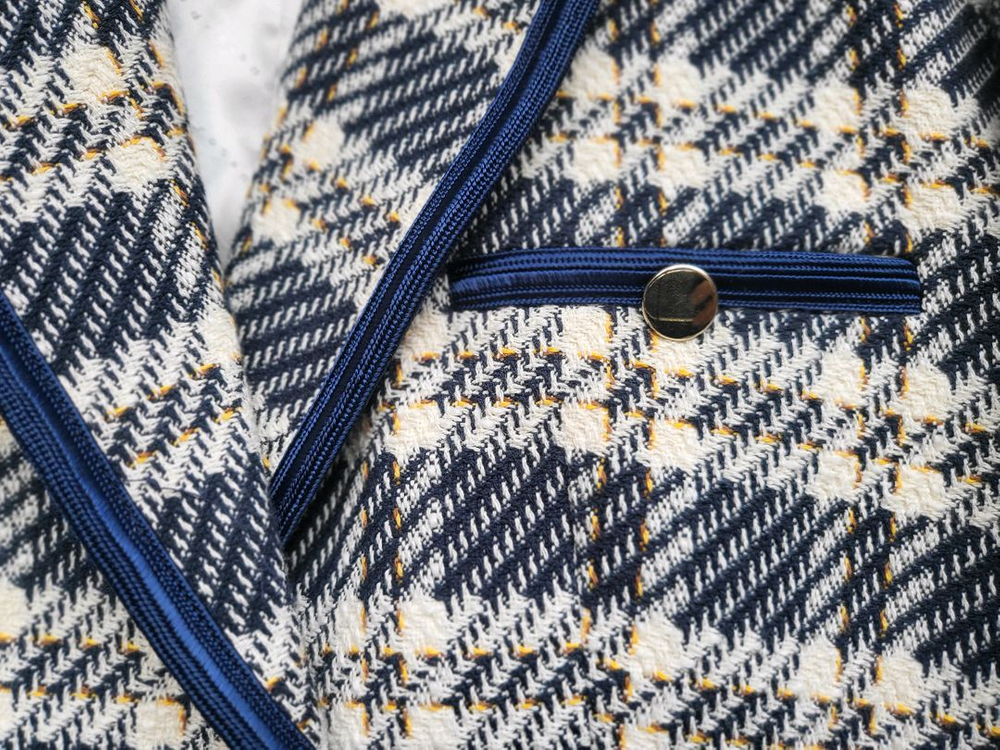 산드로 이사벨라 트위드 체크 크롭자켓 36 새상품수준--2