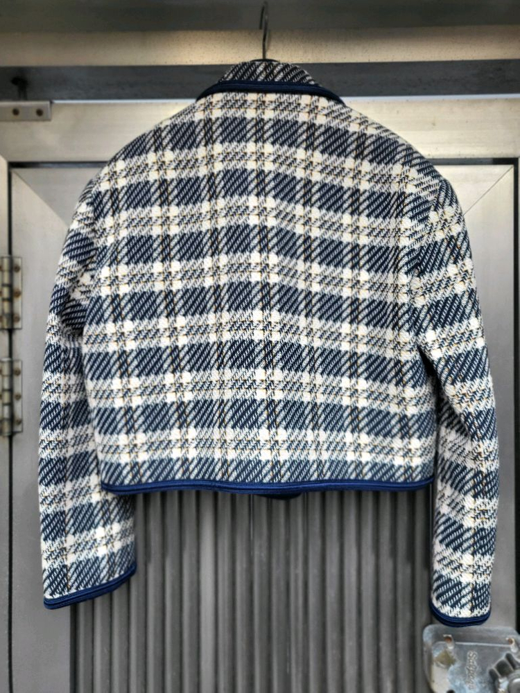 산드로 이사벨라 트위드 체크 크롭자켓 36 새상품수준--5