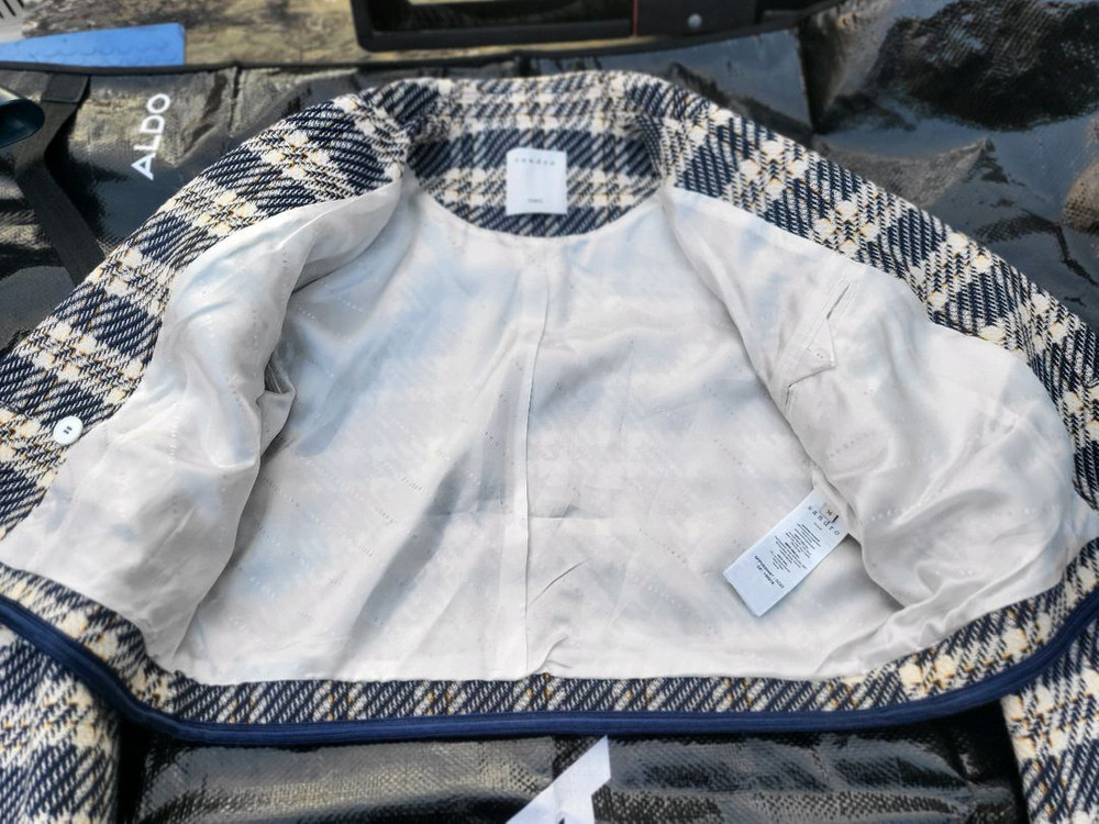 산드로 이사벨라 트위드 체크 크롭자켓 36 새상품수준--8