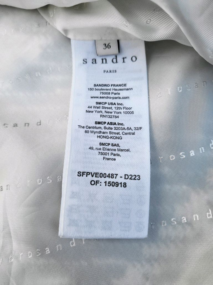 산드로 이사벨라 트위드 체크 크롭자켓 36 새상품수준--9