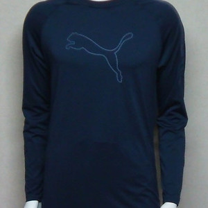 푸마 PUMA 정품. 고기능성 라운드 경량 진남색 긴팔 이너웨어 티셔츠