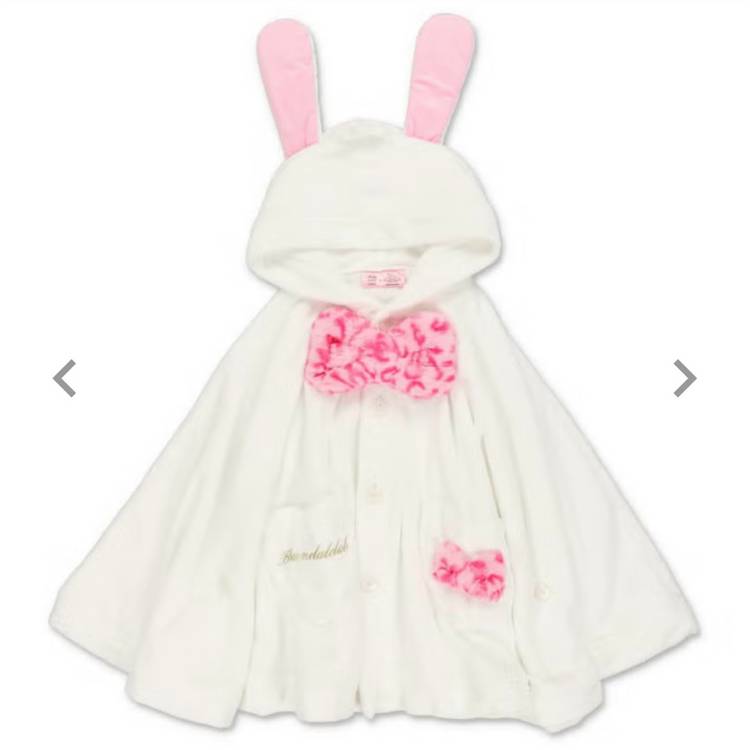 {한정판(새상품) 스핀즈 X 베이비메탈클럽 산리오 슈가바니즈 시로우사 케이프 프리 이미지