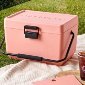 스타벅스 쿨러 (아이스박스) 핑크색 새상품 이미지