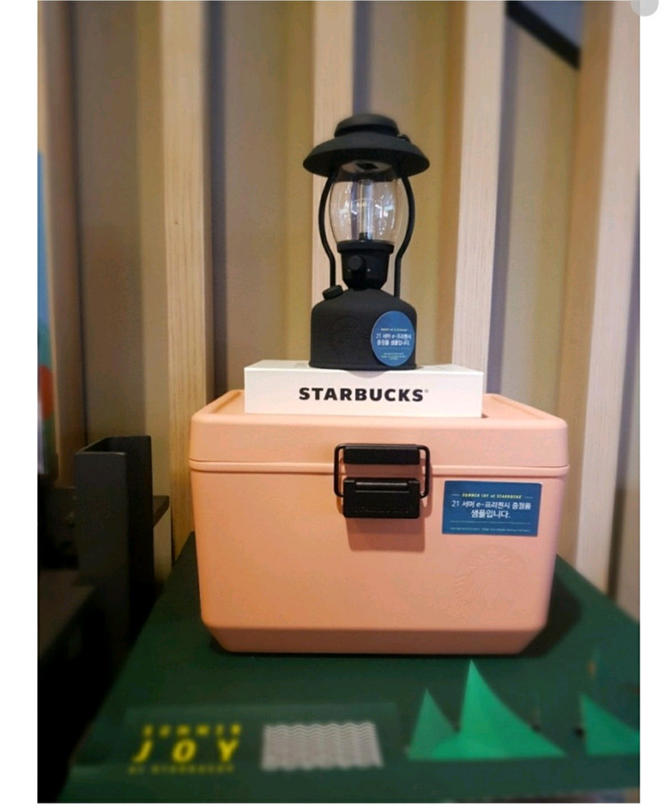 스타벅스 쿨러 (아이스박스) 핑크색 새상품 이미지