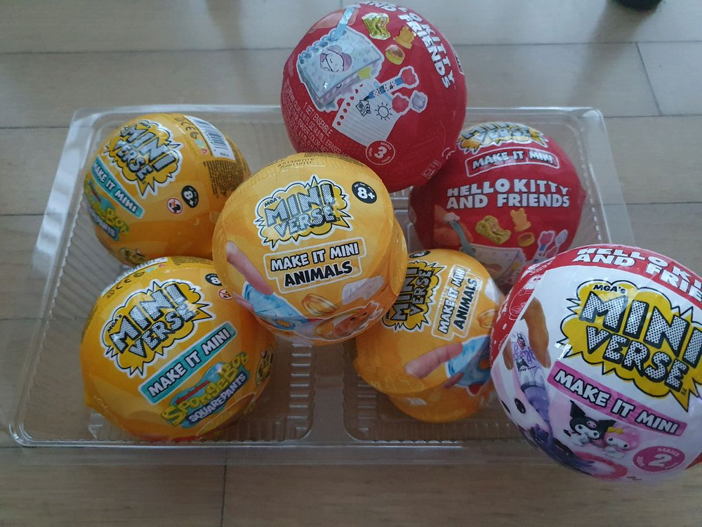 미니벌스 산리오 스폰지밥 동물 이미지