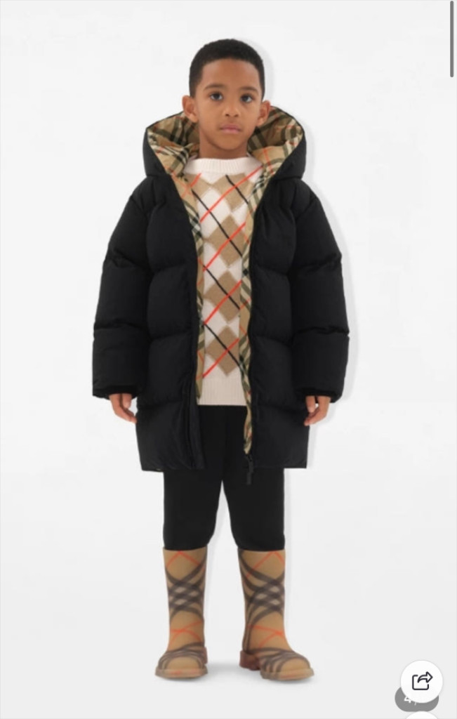 버버리 키즈 패딩 14y--7