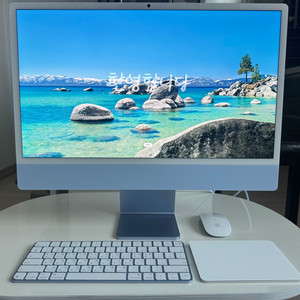 [S급/풀구성] 아이맥 M4 블루 32GB/512GB (터치아이디 키보드