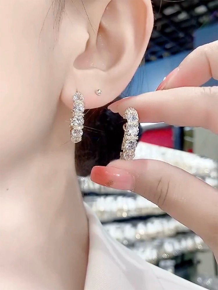 링 귀걸이 클로버 귀걸이 하트 귀걸이--9