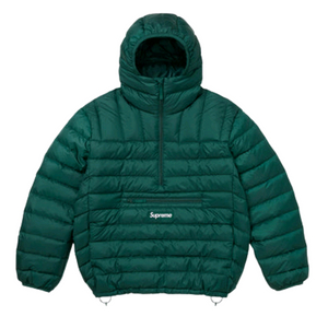 슈프림 마이크로 다운 하프 집 후드 풀오버 다크 그린 이미지