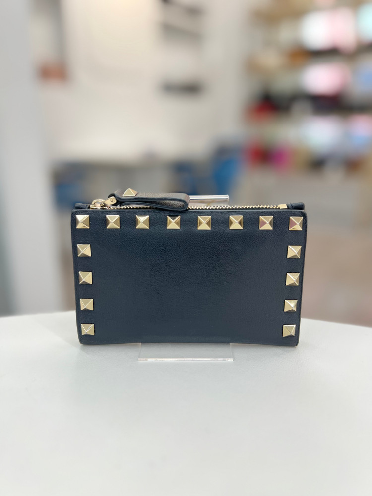 [중고명품 럭스올 울산점]발렌티노 락스터드 카드 케이스 지갑--2