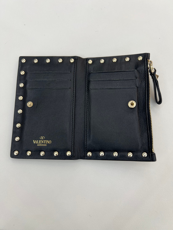 [중고명품 럭스올 울산점]발렌티노 락스터드 카드 케이스 지갑--5