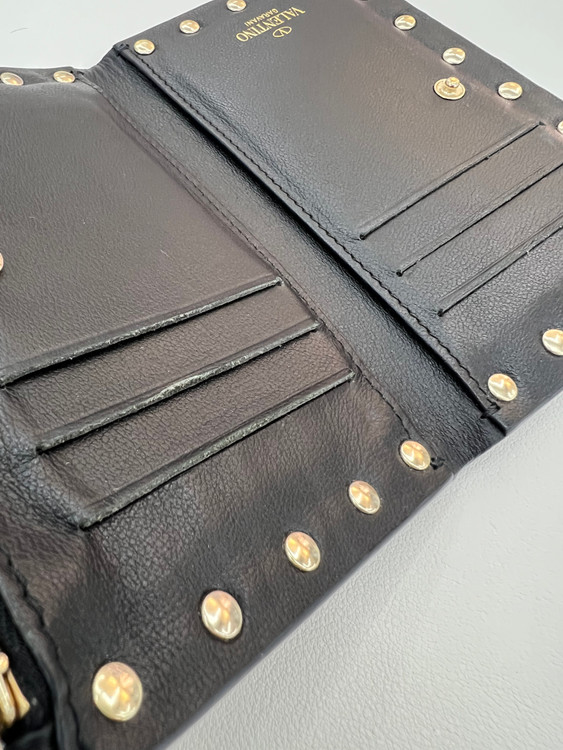 [중고명품 럭스올 울산점]발렌티노 락스터드 카드 케이스 지갑--9