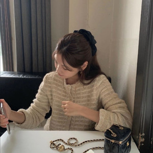 온스 베니티 트위드가디건