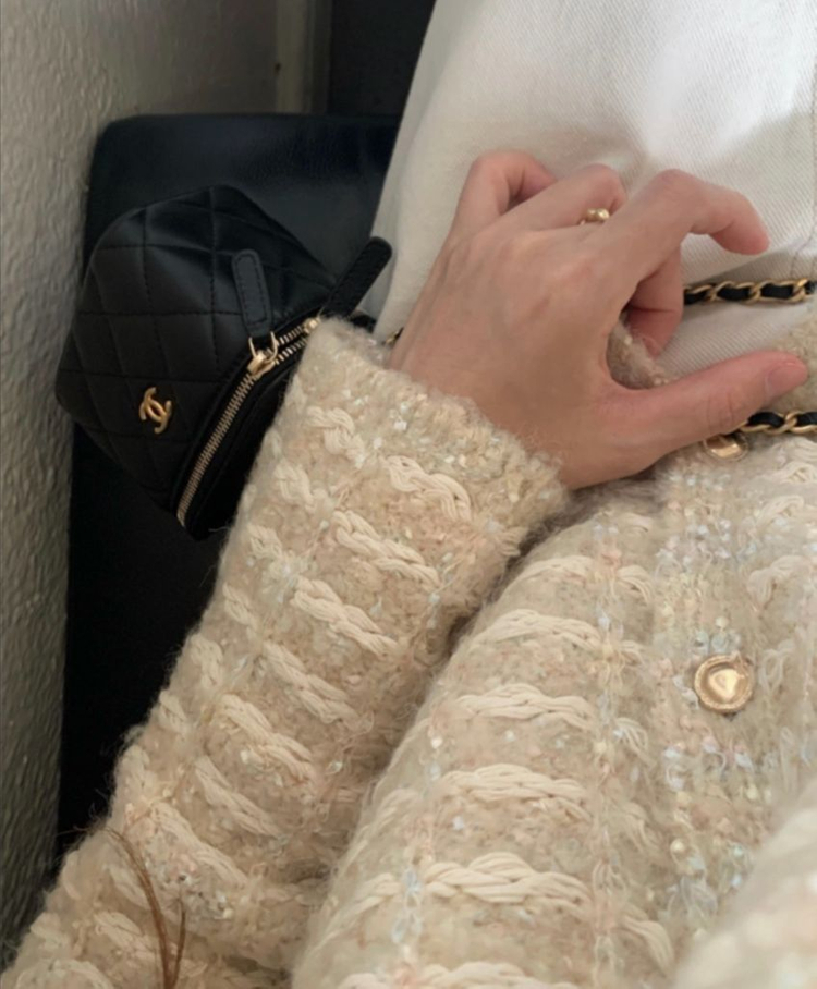 온스 베니티 트위드가디건--1