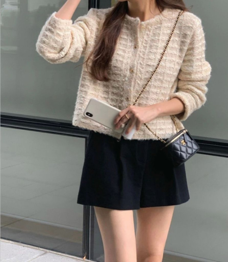 온스 베니티 트위드가디건--4