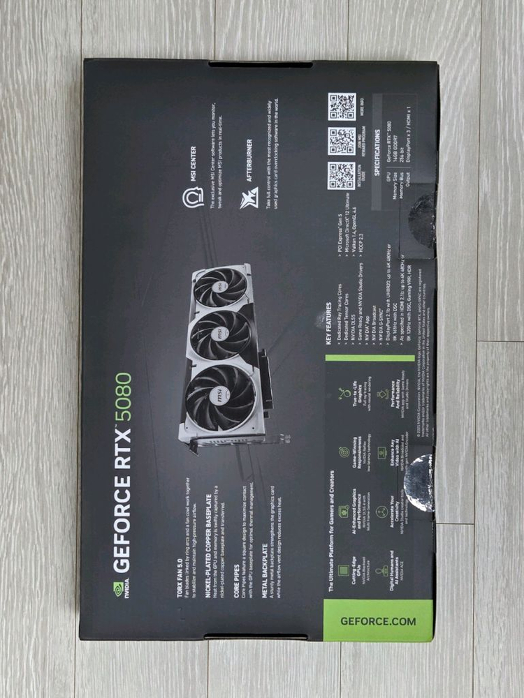 [미개봉] MSI 5080 벤투스 3X OC 플러스 D7 16GB 이미지