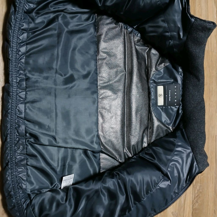 SISLEY 시슬리 로고 니트 패딩 조끼 다운 자켓 베스트--4