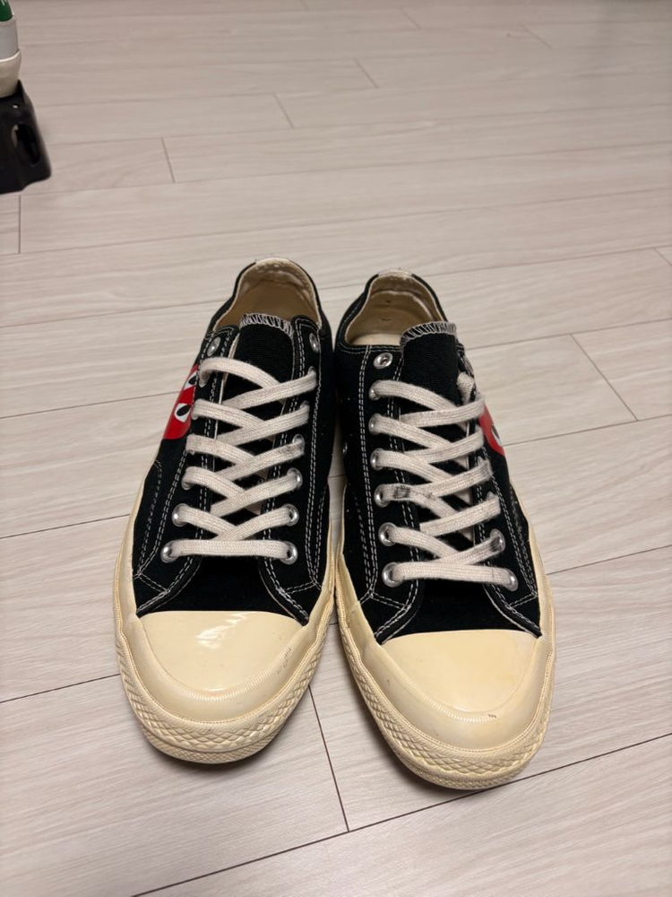 컨버스 꼼데가르송 척테일러 로우 블랙 285mm--1