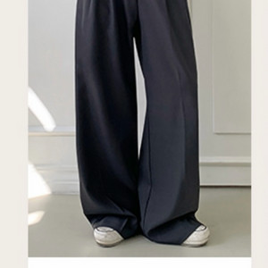 와이드 핀턱 슬랙스 차콜/베이지