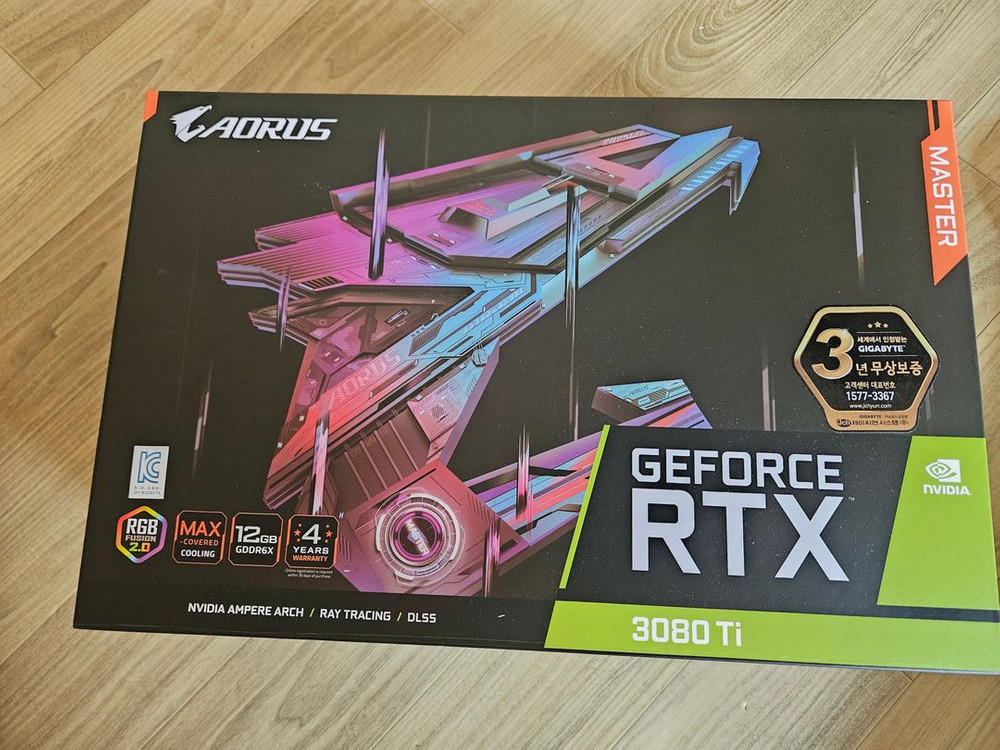 기가바이트 RTX 3080Ti Aorous master 어로스 마스터 판매합니다 이미지