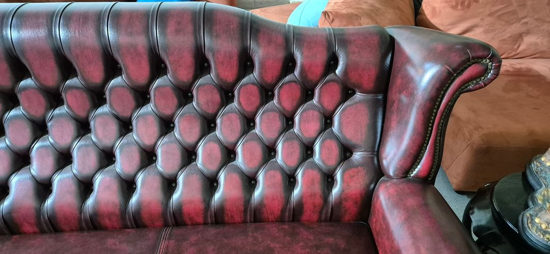 체스터필드 이태리 전체 천연 가죽 4인+1인 소파 이미지
