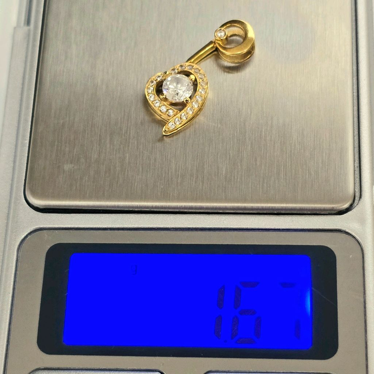 18k하트펜던트 양장목걸이펜던트(체인 x) 이미지