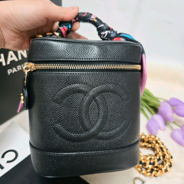 샤넬캐비어베니티백 숄더백 토트백 탭핸들 정품--1