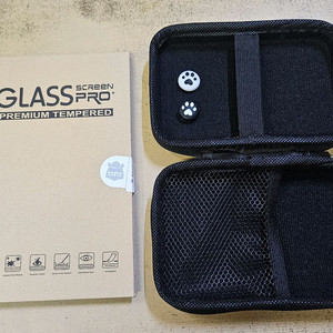 R36S 휴대용 게임기 주변기기 보호파우치/조이스틱 커버2개/보호필름 2개