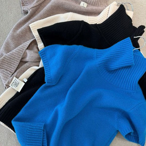 식스앤어하프 short sleeve turtleneck blue(M) 이미지