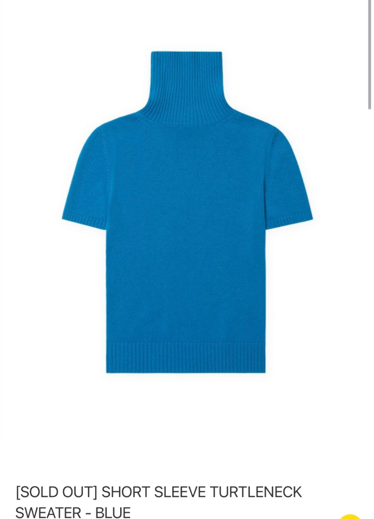 식스앤어하프 short sleeve turtleneck blue(M) 이미지