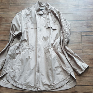 사이즈66 77 트렌치 코트 점퍼 브라운 앤썸