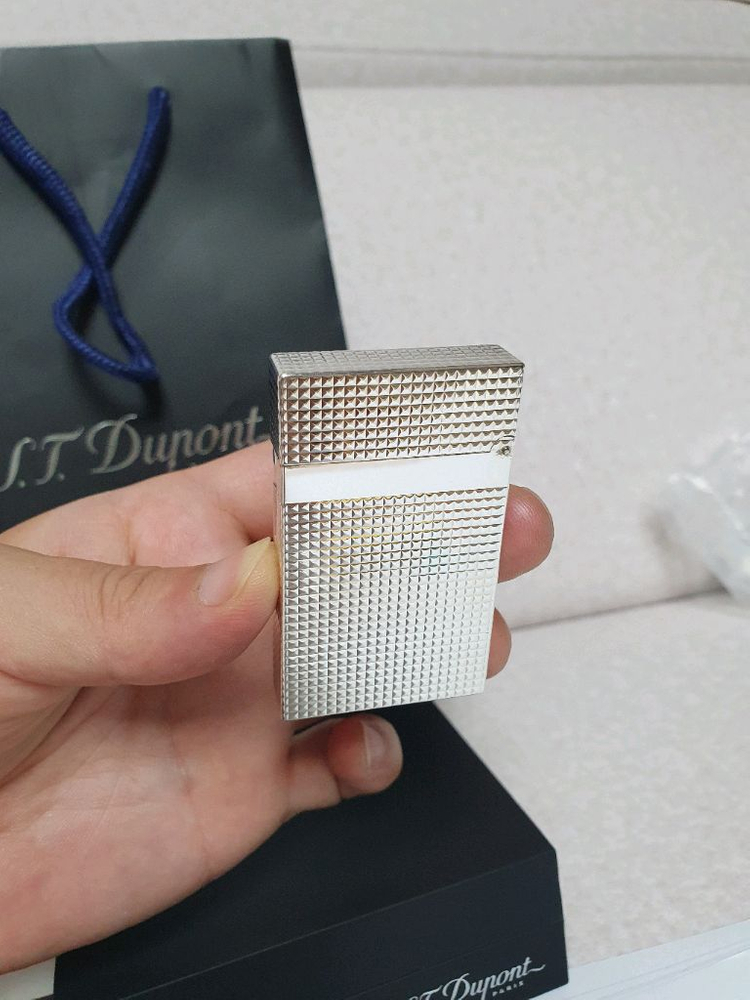 [새상품급] 듀퐁라이터 라인2 신형 ca16184 은장 쌍불 듀퐁 라이타 이미지