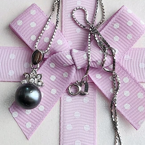 14k 흑진주 팬던트