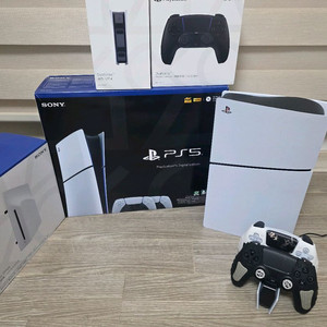 PS5 플스5 슬림디지털 +디스크 드라이브 풀세트(컨트롤러 2개포함) 이미지