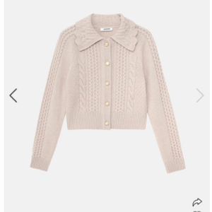 산드로 sandro 스캘럽 카라 니트 가디건 43 사이즈