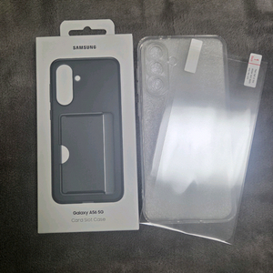 새상품) 택포 갤럭시 퀀텀6 삼성정품 카드슬롯케이스+투명필름+투명케이스