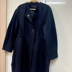 한섬 타임 TIME 울100% 골지패턴 트렌치 점퍼 코트 자켓 사파리 네이비 이미지