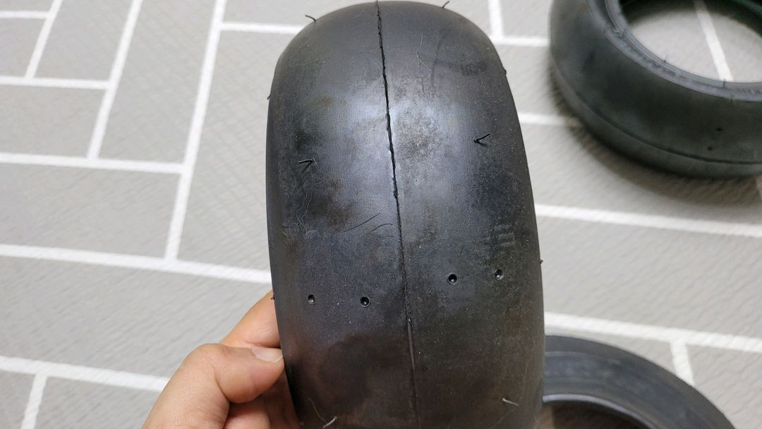 110/50 6.5 11인치 슬릭 타이어, 110/90 6.5 튜브--1