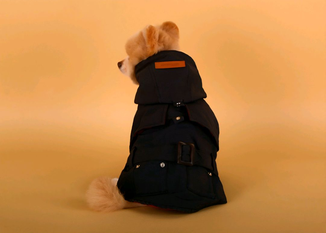 미사용 다솜 DASOM 강아지 벨트 트렌치 코트--4