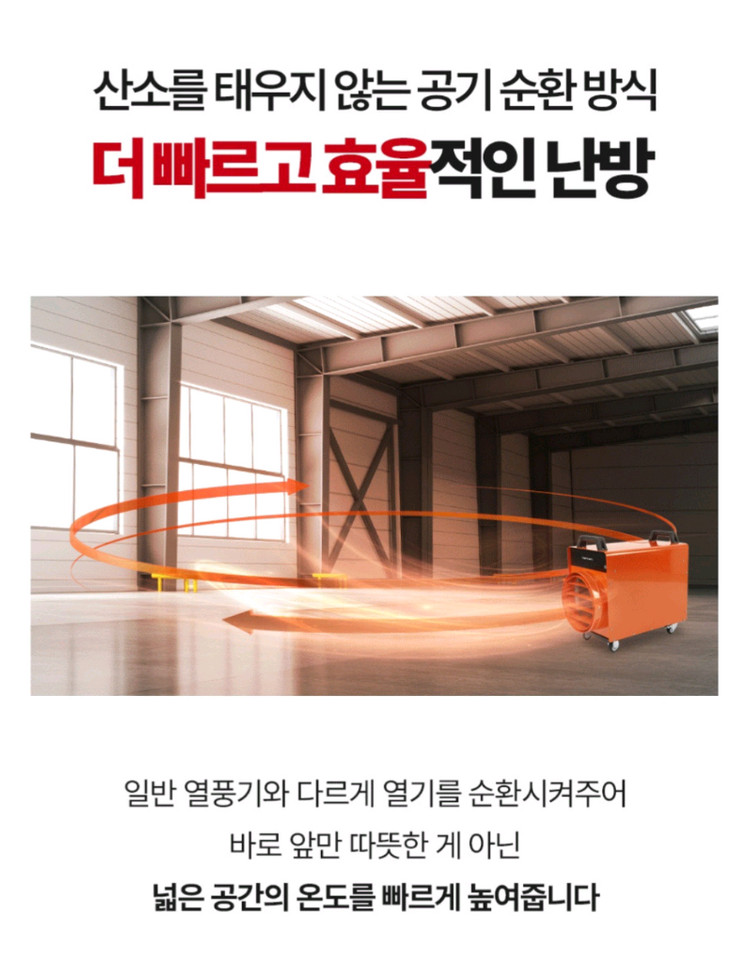 최고급 대형 전기 열풍기 온풍기 난방 히터 난로 이미지