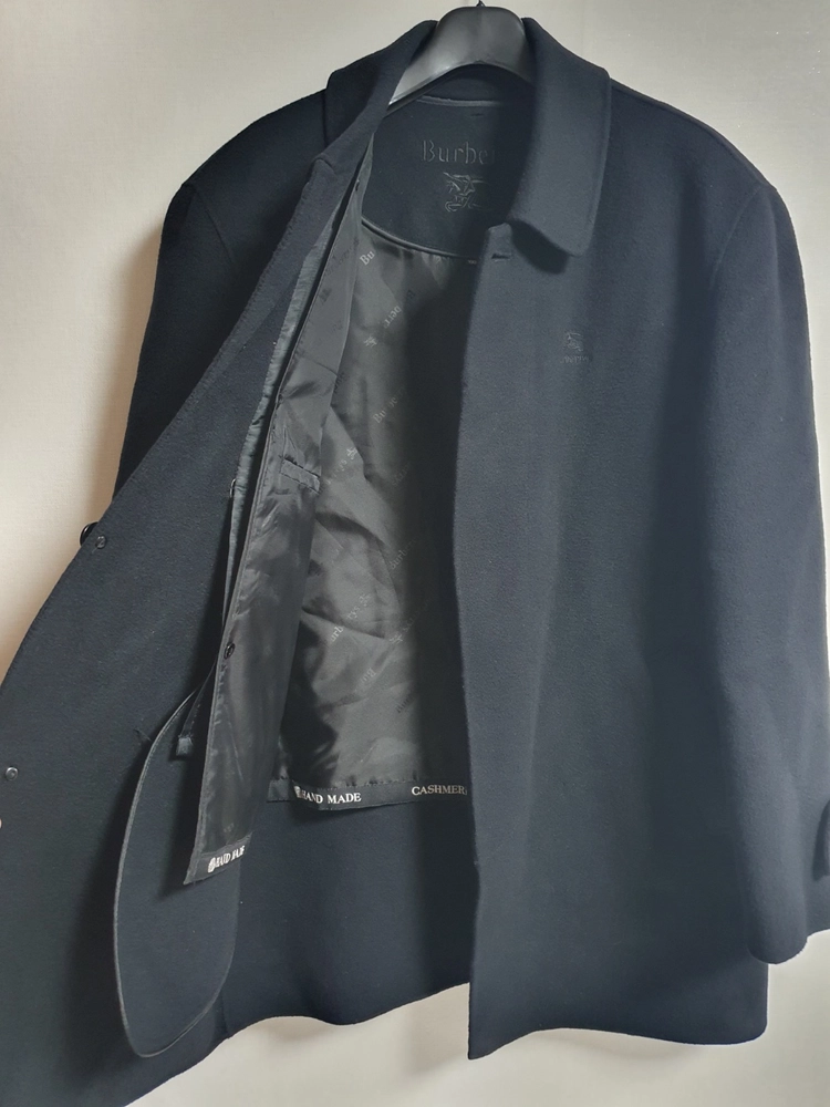 버버리 캐시미어100 싱글코트 블랙 L~XL 택포 이미지
