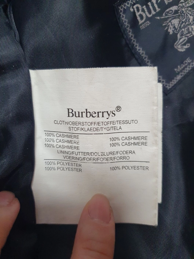버버리 캐시미어100 싱글코트 블랙 L~XL 택포 이미지